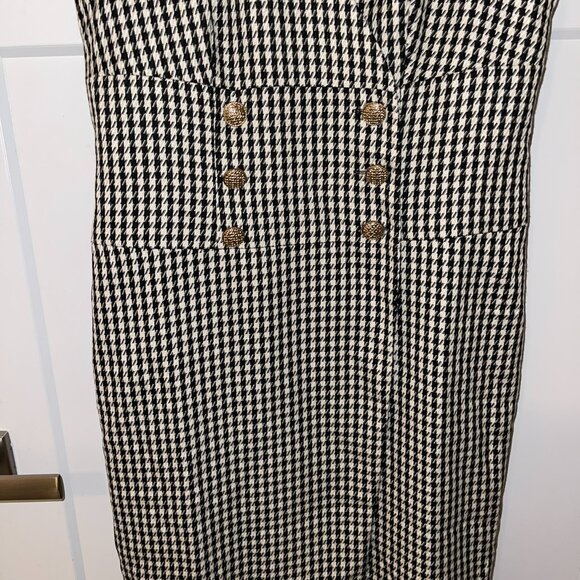 Black and tan houndstooth dress - Picture 6 of 10